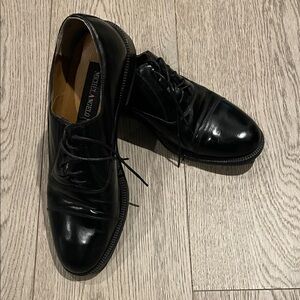 Elegant Black Leather Men's Derbys